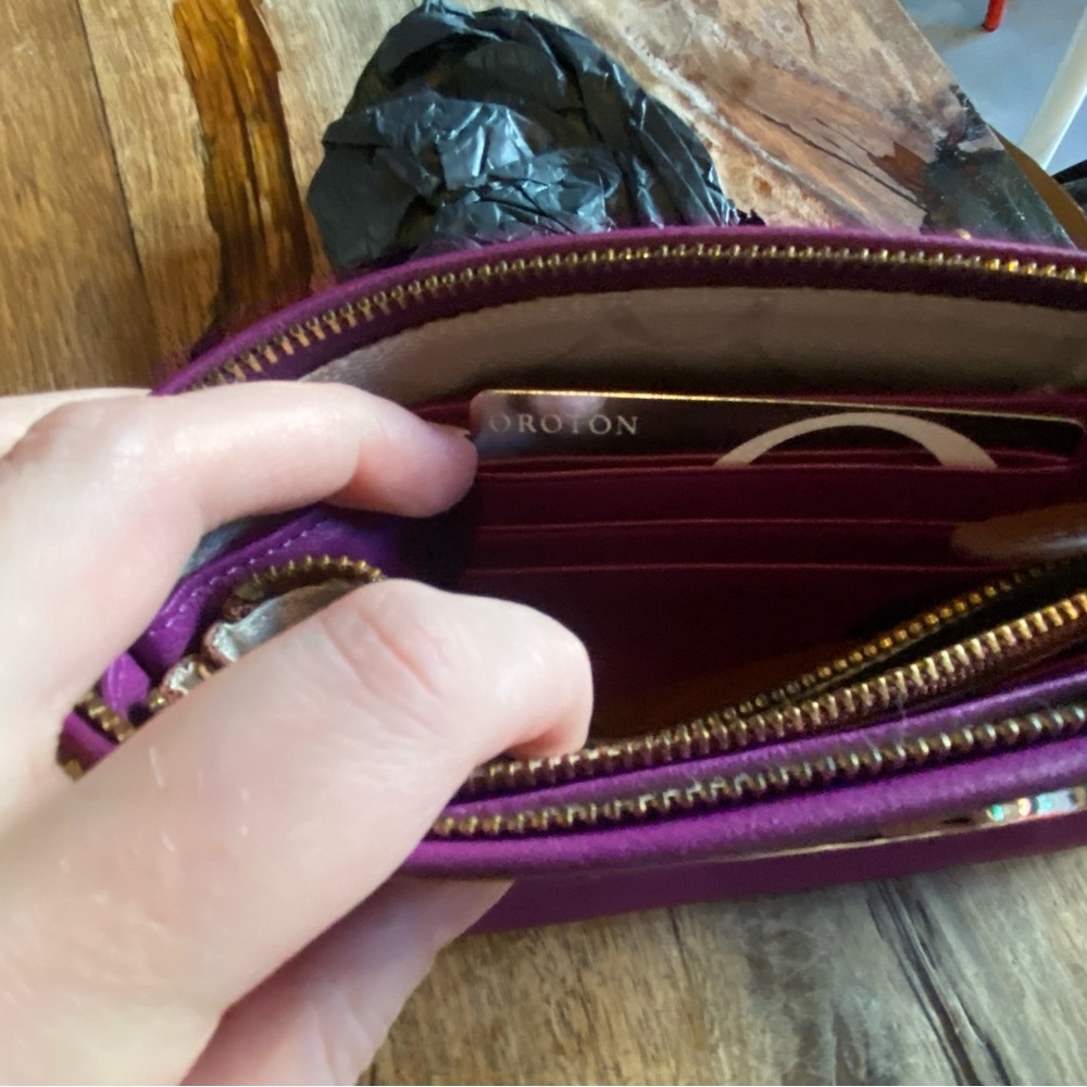 NWT | Oroton Two-Tone Leather Wallet Clutch - Picture 10 of 14